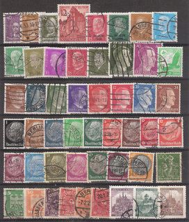 GERMANY LOT 50 old stamps Deutsches Reich Nazi clean used not hinged