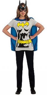   Batman DC Comics Uniform With Mask And Cape Costume Girls T Shirt