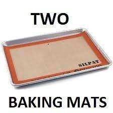 TWO 2 SILPAT 11 3/4 x 8 1/4 SILICONE NONSTICK BAKING MATS