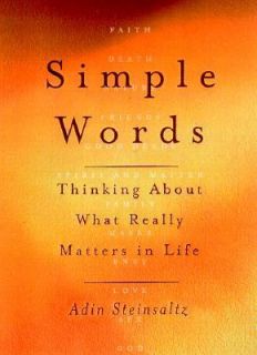   What Really Matters in Life by Adin Steinsaltz 1999, Hardcover