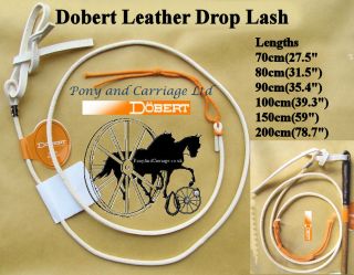   Driving Leather Whip Drop Lash For Single Horse Pony Cob Pair Team