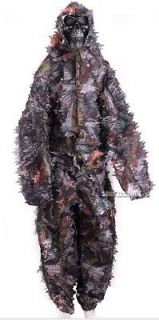 GOOD jungle CAMO more LEAF NET GHILLIE SUIT JACKET AND TROUSERS for 