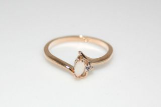 genuine opal gold ring