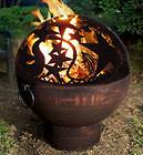    Raised Fire Bowl pit & Decorative Orion Fire Dome Outdoor Fireplace