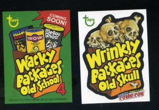   Wacky Packages Old School Series 4 Wrinkly Packages Old Skull Promo