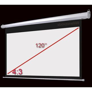 New 120 Electric HD Projection Screen projector home cinema 4：3 