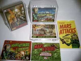 MARS ATTACKS topps 12 HERITAGE 85 CARD BASE 3d SET+DELETED SCENES+NEW 