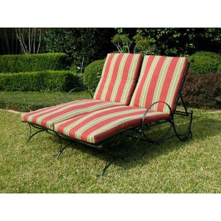 Double Seater Multi Position Chaise Lounge Chair for Outdoor Patio or 