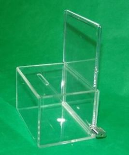 24 Clear Plexiglass Acrylic Donation Box Fund raising Charity 