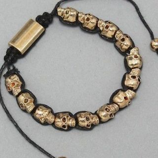 NEW Shambala Unique Adjustable Shamballa Skull Bracelet *Fast Free 