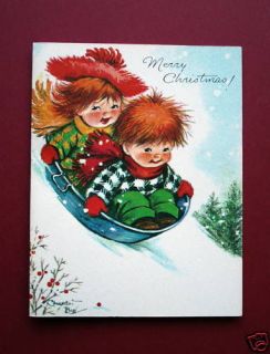 Vintage Charlot Byj Byi Christmas Greeting Card, Merry Christmas 