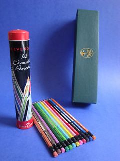   FABER CASTELL COLORED 12 ERASABLE PENCILS GIFT SET WITH GIFT BOX NEW