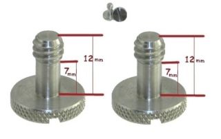 Steel Screw 1/4 for Camera Tripod QR Plate ideal for Manfrotto 