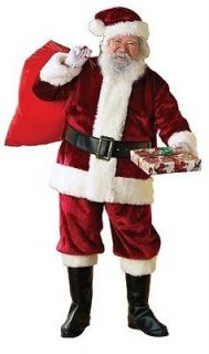 Premier Deluxe Plush Santa Costume Suit w/wig Crimson Regency Standard 