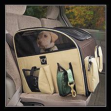 LUXURY DOG CAT PUPPY PET CAR SEAT CARRIER WITH HARNESS S SIZE