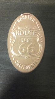 ROUTE 66 BARSTOW CALIFORNIA PRESSED ELONGATED PENNY ~ PRE 1982