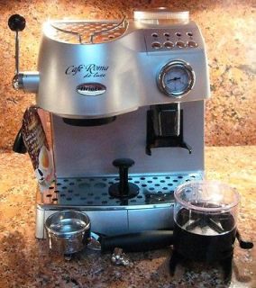   Roma Deluxe Pump Espresso Cappuccino Machine w/ Grinder and Dosers