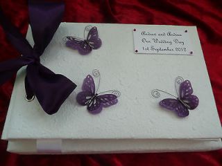 Cadbury Purple Butterfly Wedding Birthday Guest Book/Photo Album 