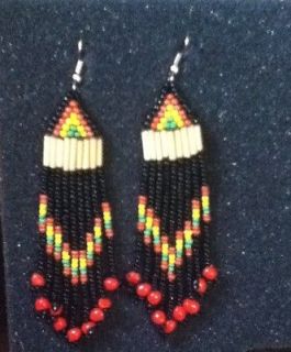 Huayruro Dangle Earrings from Peru~~ HandMade Lucky Seed MANY PICTURES