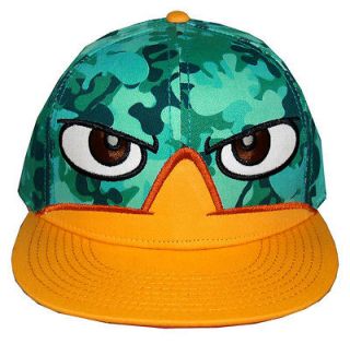 Perry The Platypus Phineas And Ferb Face Camo Adult Adjustable Flat 