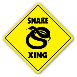 SNAKE CROSSING Sign novelty gift reptile lover charmer cage pet rattle 