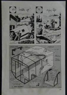 Camper House Trailer PickaBack 1950 How To build PLANS
