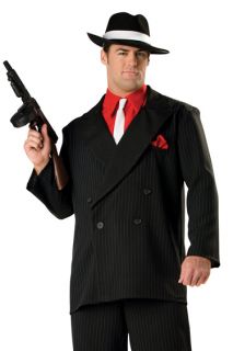 1920s Gangster Pinstripe Suit Mens Halloween Costume