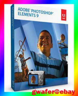 New Genuine Adobe Photoshop Elements 9 Windows & Mac Full Function