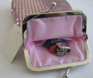 Pink Metallic Mesh Cigarette Case / Eyeglass Case. 100s / 120s 