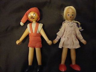 Vintage Wooden Pinocchio dolls made in Poland
