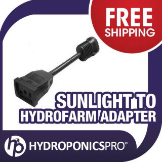 Sun System Sunlight Supply to Hydrofarm conversion adapter cord 