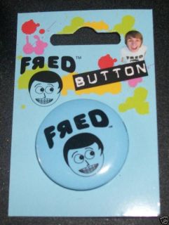 FRED FIGGLEHORN blue fred face Pin Button Hot Topic NWT