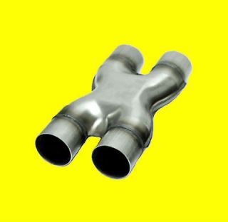New 3 In / 3 inch Out High Flow Crossover X Pipe Exhaust Stamped 