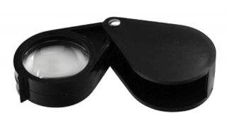   Total Dual Folding Loupe Magnifier Two 1 Glass Lens Plastic Body 911