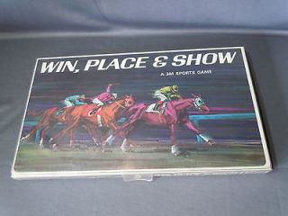 Vintage 1966 Win Place & Show 3M Sports Game Horse Racing Derby Board 