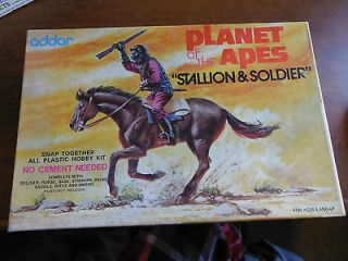 Vintage 1967 Addar Planet of the Apes Stallion & Soldier No. 107 Model 