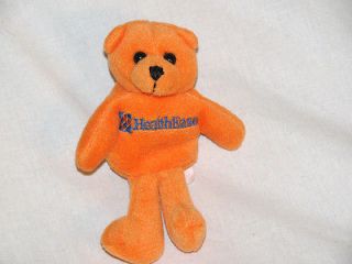 Jam Inc Healthease Orange Teddy Bear Stuffed Animal Plush