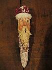 BEAUTIFUL Hand Crafted Sculpted Corn Cob Clay Santa Ornament OOAK