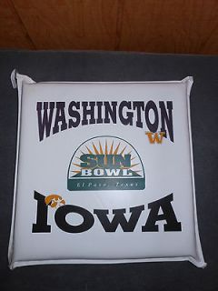 Football ~ Sun Bowl~Washington vs Iowa~Sports Bleacher Seat Cushion
