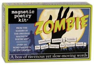Refrigerator Magnets Magnetic Poetry Kit, Zombie 3119