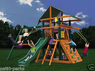 Gorilla Playsets Wooden Playground Swing Set   Congo Greenscape NEW 