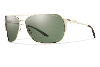 Smith Foley Gold Sunglasses w/ Polarized Green Gray Lens