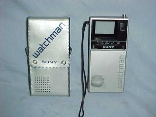   1985 SONY WATCHMAN FD 20A w/ CASE Pristine Condition Portable TV