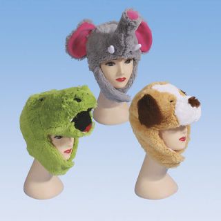 ANIMAL Supersoft Furry Hat Dog Croc Fun 3D Warm Winter Fun Birthday 