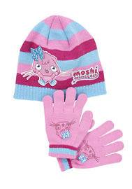 BNWT MOSHI MONSTER POPPET WOOLY HAT AND GLOVE SET   2 SIZES AVAILABLE