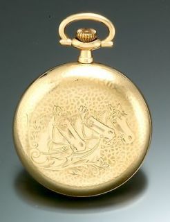   The Studebaker South Bend Horse Case Railroad Pocket Watch 1910