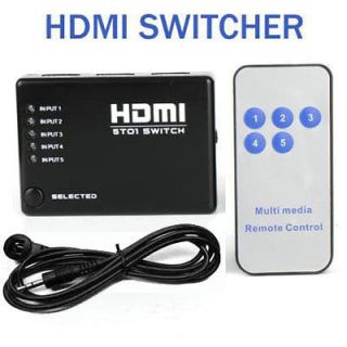PORT HDMI Switch Switcher Selector Splitter Hub + Remote 1080p FOR 