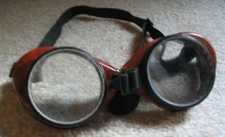 True Vintage SAFETY GLASSES Wire Mesh Sides STEAMPUNK COSPLAY Look!