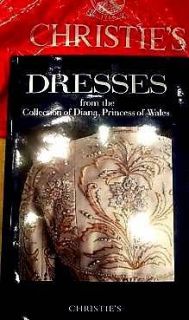 PRINCESS DIANA CHRISTIES AUCTION CATALOG DRESSES H/C WITH ORIGINAL 