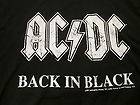 AC/DC Back in Black Shirt Long Sleeve XL Aces & Eights New NWOT